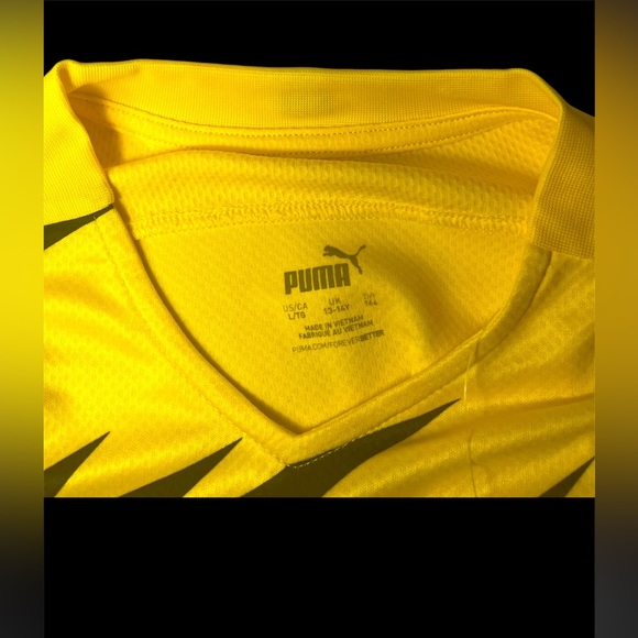 NWT $70 Puma Borussia Dortmund BVB Yellow Soccer Jersey Youth Size L (13-14Y) - Picture 9 of 10